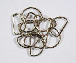 Pack of 10 - 35mm Silver Iron D Ring Buckles - Metal Findings