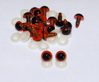 12mm Orange Glass Like Eyes
