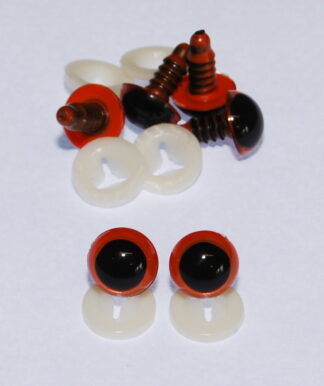 15mm Orange Glass Like Eyes