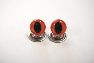 9mm Orange Cat Eyes Metal Backs