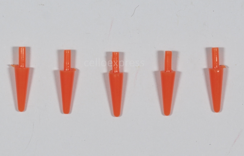 13mm Plastic Carrot Noses (Push In/No Backs) - Toy Components