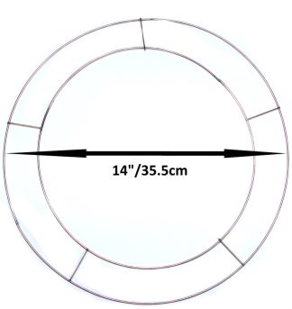 Flat Circle Metal Frame 14"/35.5cm - Florist Wreaths