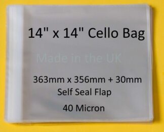 14 X 14 Cello Bags - 363mmx356mm