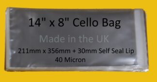 14 x 8 Cello Bags - 211mmx356mm