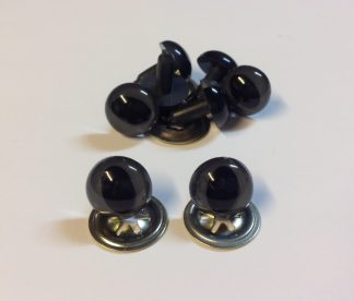 Pack of 4 Pairs - 10.5mm Grey Cat Crystal Eyes with Metal Backs