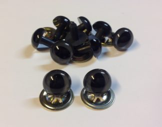 Pack of 5 Pairs - 15mm Grey Cat Crystal Eyes with Metal Backs