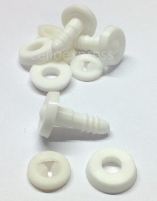 Pack of 3 - 15mm Thick White Soft Toy Joints - 3 Part Joint Set