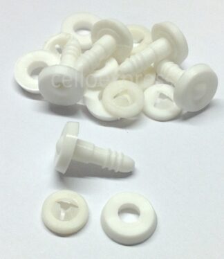 Pack of 5 - 15mm Thick White Soft Toy Joints - 3 Part Joint Set