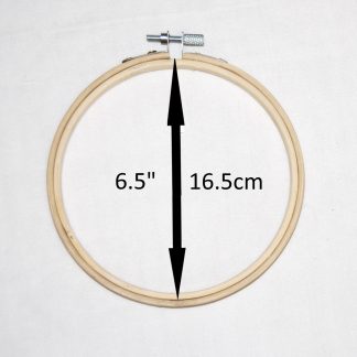 Pack of 1 - 16.5cm - 6.5" Bamboo Embroidery Hoop - Cross Stitch/Tapestry Frame