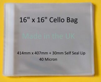 16 x 16 Cello Bag - 414mm x407mm