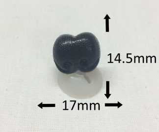 17mm x 14.5mm Black Bear Noses with Plastic Backs