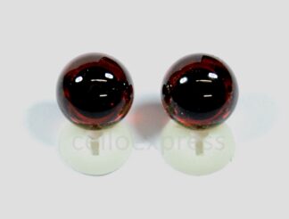 Pack of 1 Pair - 18mm DARK AMBER Transparent Eyes with Plastic Backs