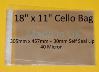18 x 11 Cello Bag - 305mx457mm