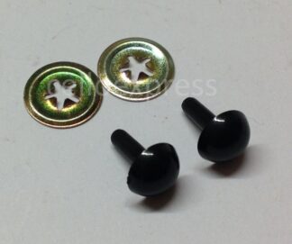 21mm Solid Black Eyes Metal Back