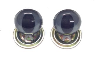 9mm Grey Cats Eyes Metal Backs