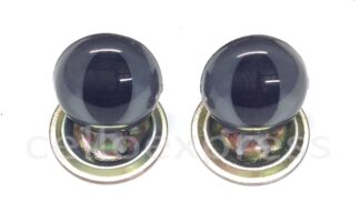 7.5mm Grey Cats Metal Back Eyes