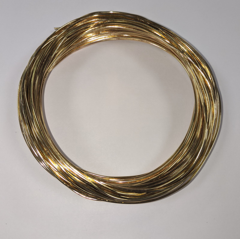 Pack of 1 - Champagne Yellow 1.0mm x 20m Aluminium Wire