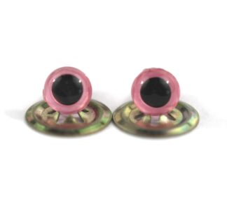 6mm Pink Eyes Metal Backs