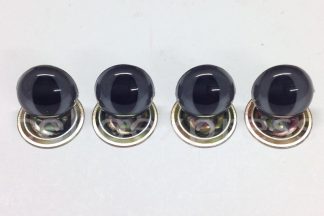 Pack of 2 Pairs - 24mm Grey Cat Crystal Eyes with Metal Backs