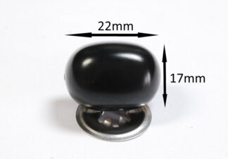 22mm x 17mm Black Oval Noses