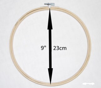 Pack of 1 - 23cm - 9" Bamboo Embroidery Ring - Cross Stitch/Tapestry Frame