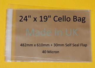 24 x 19 Cello Bag- 482mm X 610mm