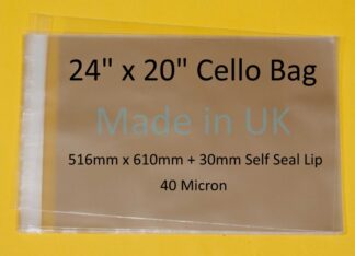 24 x 20 Cello Bag- 516mm x 610mm