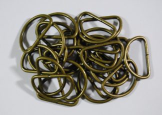 Pack of 100 - 13mm Antique Bronze Iron D Ring Buckles - Metal Findings