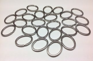 Pack of 100 - 37mm x 29mm VALUE Oval Platinum Double Loops