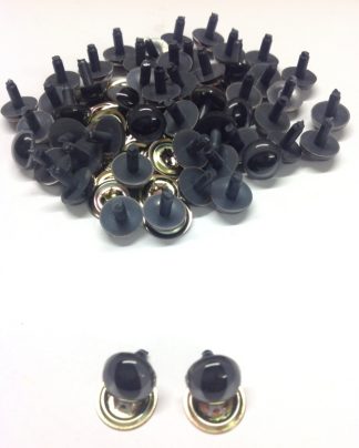 Pack of 50 Pairs - 24mm Grey Cat Crystal Eyes with Metal Backs
