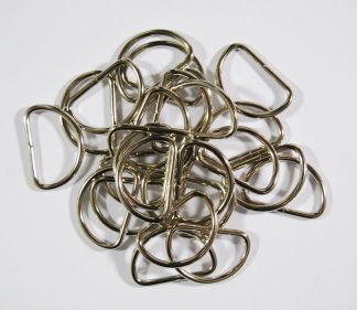Pack of 100 - 13mm Silver Iron D Ring Buckles - Metal Findings