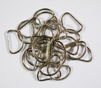Pack of 100 - 35mm Silver Iron D Ring Buckles - Metal Findings