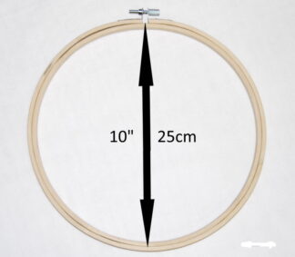 Pack of 1 - 25cm - 10" Bamboo Embroidery Hoop - Cross Stitch/Tapestry Frame