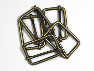 Pack of 5 - 40mm Antique Brass Metal Bag Strap Sliding Adjusters