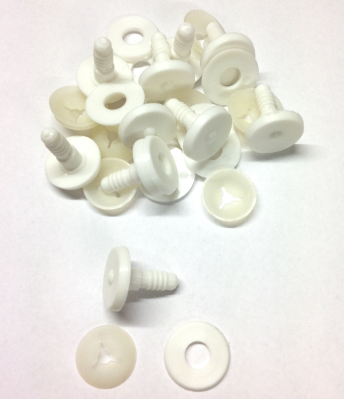 Pack of 10 - 25mm Thick White Animal Joints - 3 Part Joint Set