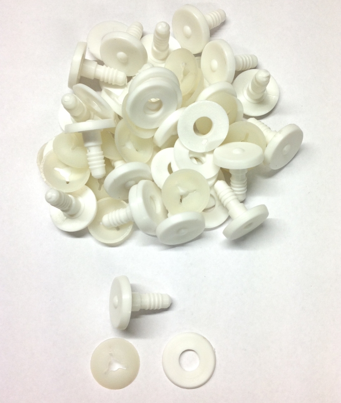 Pack of 20 - 25mm Thick White Animal Joints - 3 Part Joint Set