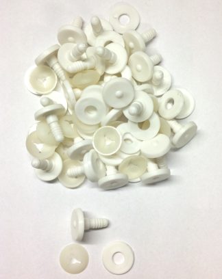 Pack of 50 - 25mm Thick White Animal Joints - 3 Part Joint Set