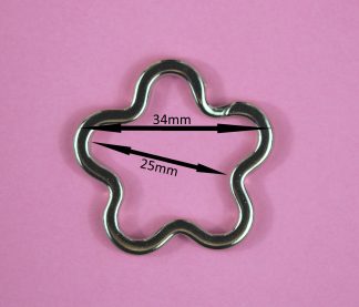 Pack of 10 - 25mm Flower Shaped - Double Loop Split Ring