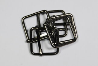 Pack of 5 - 25mm Square Metal Bag Strap Sliding Adjusters - Gun Metal