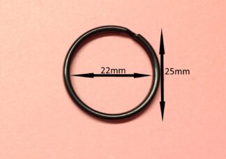 25mm Black Double Loops