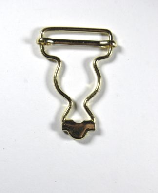 Pack of 1 Pair - 25mm x 45mm Bright Brass Dungaree Buckles