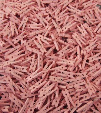 35mm Baby Pink Mini Wooden Pegs