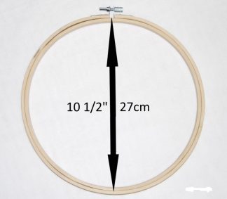 Pack of 1 - 27cm - 10 1/2" Bamboo Embroidery Hoop - Cross Stitch/Tapestry Frame