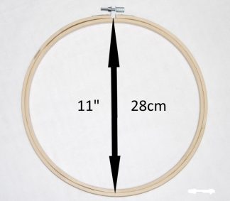 Pack of 1 - 28cm - 11" Bamboo Embroidery Hoop - Cross Stitch/Tapestry Frame