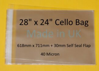 28 x 24 Cello Bag- 618mm x 711mm