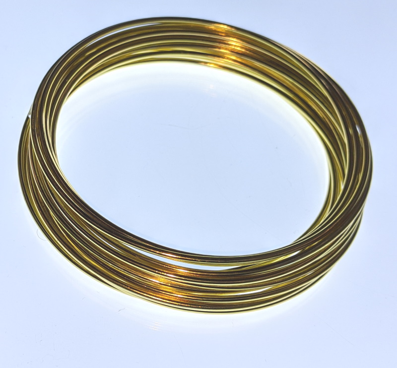 Pack of 1 - Light Gold 2mm x 5m Aluminium Wire