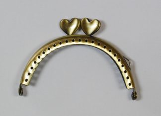 Pack of 1 - Curved Type 27 - Purse Clasp 3.25" -  Antique Brass