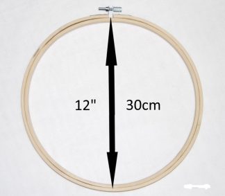 Pack of 1 - 30cm - 12" Bamboo Embroidery Hoop - Cross Stitch/Tapestry Frame