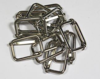 Pack of 10 - 30mm 4mm Gauge Metal Bag Strap Sliding Adjusters - Silver