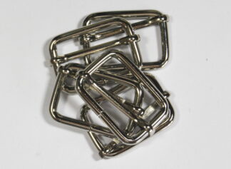 Pack of 5 - 30mm 4mm Gauge Metal Bag Strap Sliding Adjusters - Silver